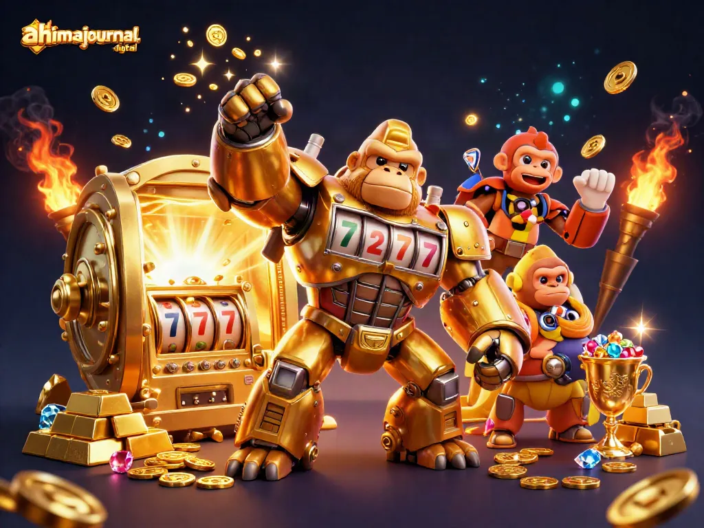 Engage with ahimajournal-digital’s immersive 3D casino scene filled with characters and casino elements.