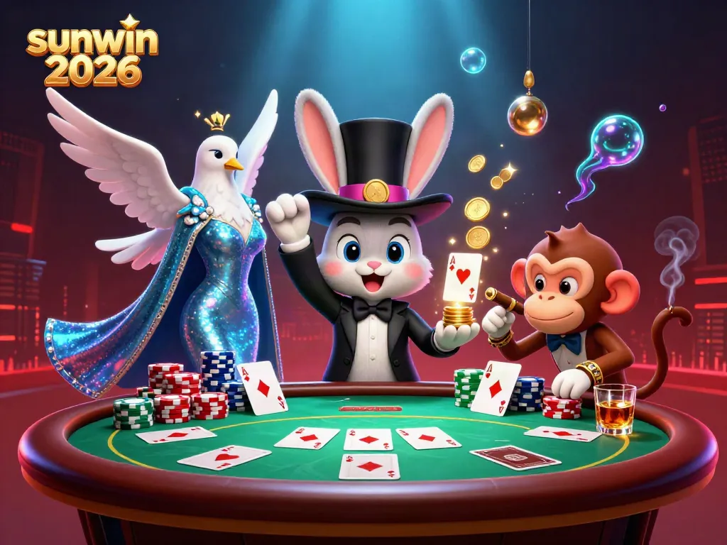 Experience thrilling gameplay with sunwin 2026 as the magical rabbit reveals golden coins in a vibrant casino