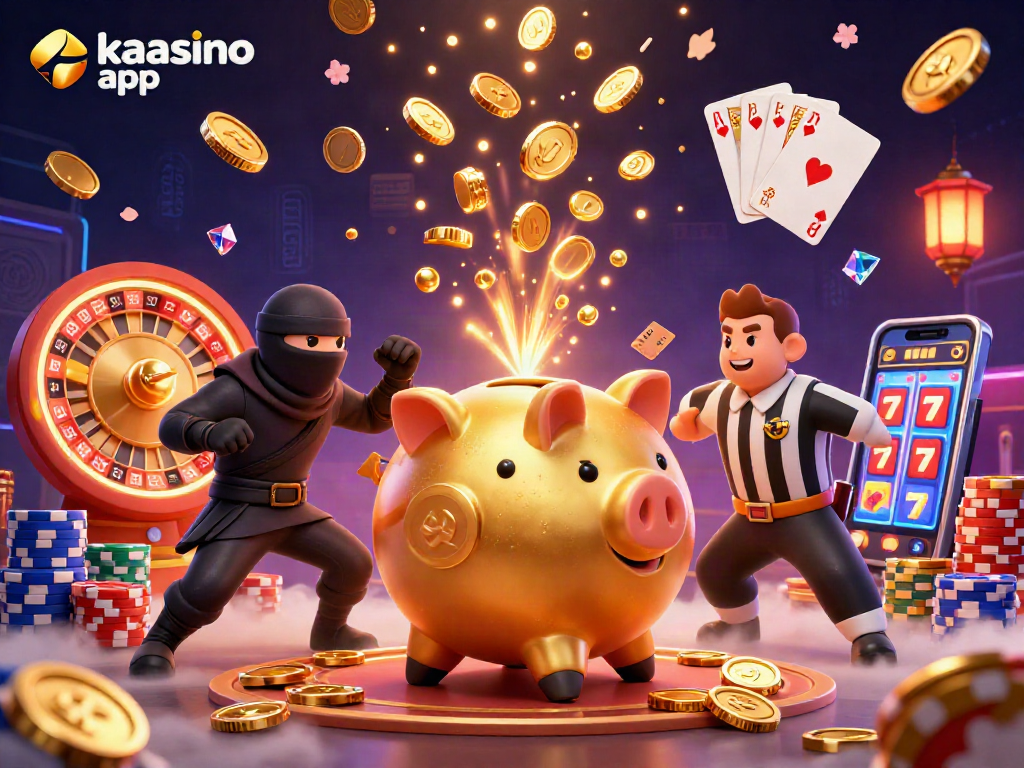 Engage with the kaasino app in a thrilling 3D casino showdown featuring exciting characters and vibrant elements.