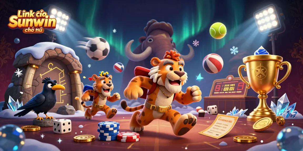 Experience the thrill at Link vào Sunwin chính thức with a vibrant, dynamic casino scene featuring captivating characters.