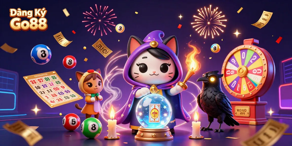 Engage in Đăng Ký Go88 with a vibrant casino-themed 3D illustration featuring a mystic cat and raven.