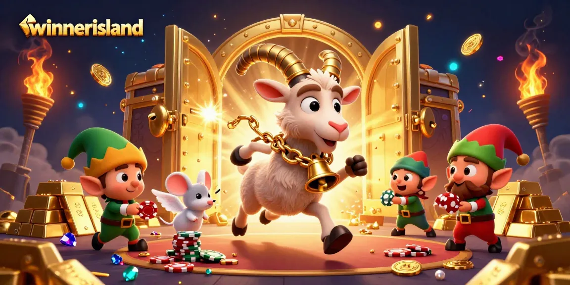 Experience thrilling wins at winnerisland with this vibrant casino scene featuring Krampus and lively characters!